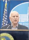  ?? THE ASSOCIATED PRESS ?? Gov. Jerry Brown discusses his revised 2018-19 state budget — his final budget as governor — in Sacramento May 11.