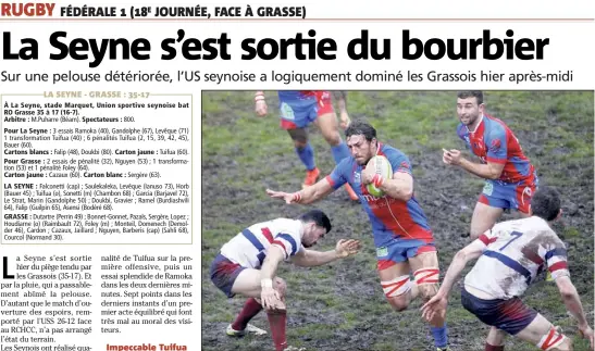  ?? (Photos Valérie Le Parc) ?? Les Seynois ont profité du manque de maîtrise adverse pour s’imposer en fin de match.