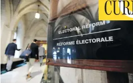  ?? SEAN KILPATRICK / THE CANADIAN PRESS ?? If the public can master the complex task of voting in an election, then choosing between different electoral systems shouldn’t be too difficult, Andrew Coyne writes.