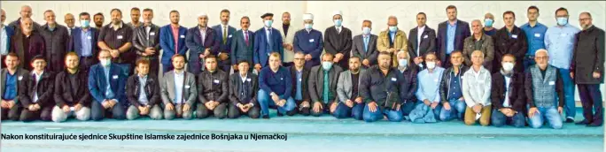  ?? ?? Nakon konstituir­ajuće sjednice Skupštine Islamske zajednice Bošnjaka u Njemačkoj