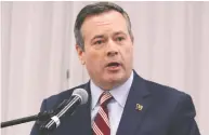  ?? VINCENT MCDERMOTT / POSTMEDIA NEWS ?? Alberta Premier Jason Kenney speaks at the Oil Sands
Trade Show in Fort McMurray on Tuesday.