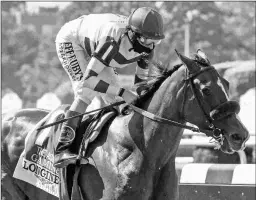  ?? BARBARA D. LIVINGSTON ?? Gamine wins the Grade 1 Acorn by 18 3/4 lengths on Saturday at Belmont Park, earning a 110 Beyer Speed Figure.