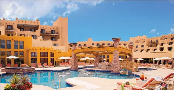  ??  ?? The Hilton Santa Fe Buffalo Thunder Casino & Resort features both inside and outside pools.