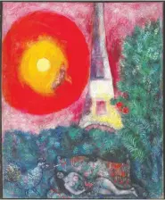  ?? NATIONAL GALLERY OF CANADA / CHRISTIE’S ?? Marc Chagall’s La Tour Eiffel (1929)