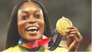  ?? ?? Jamaica sprinter Elaine Thompson-Herah won three gold medals at the Tokyo Games in 2021