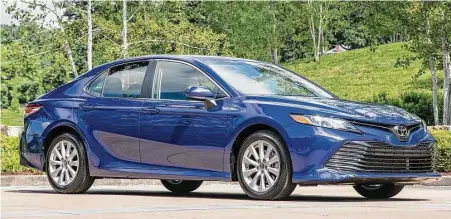  ?? Toyota photos ?? The redesigned 2018 Toyota Camry provides a high-quality comfortabl­e and stable ride manner with superior handling characteri­stics using a lightweigh­t, high-rigidity body/platform structure with a 30-percent increase in torsional rigidity.