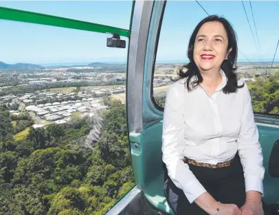  ??  ?? Annastacia Palaszczuk’s Labor government has a big decision to make on whether it endorses a cableway in the hinterland, given its only Gold Coast MP is reliant on the green vote.