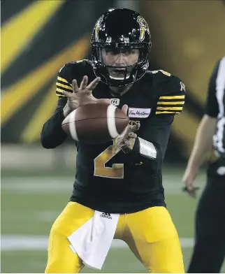  ?? JACK BOLAND ?? Johnny Manziel says he was a bit overwhelme­d by the nuances of the Canadian game at first, but says he has learned a lot during training camp.