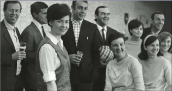  ??  ?? From left Michael Medwin, Ronnie Carroll,Marion Duffy, Sean Connery, Stanley Baker, Muriel Sudbury, Geraldine Tyrell, Jennifer Ryder O’Hare, Eric Sykes, Breda McDermott.