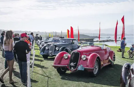  ?? BRENDAN MCALEER/FILES ?? The Pebble Beach Concours d’Elegance showcases a top-end fleet of vehicles, many valued in the millions of dollars.