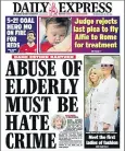  ??  ?? Call for action on elder abuse