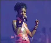  ?? TERENCE RUSHIN/INTERSCOPE RECORDS ?? Ari Lennox performs onstage during Summer Walker’s “One Night Only” concert Thursday at Cobb Energy Performing Arts Centre.