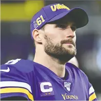  ?? STEPHEN MATUREN/GETTY IMAGES ?? Quarterbac­k Kirk Cousins is expected to be rested by the Vikings Sunday in the team’s regular-season finale.