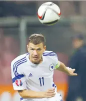  ?? REUTERS ?? Edin Dzeko, 29 anni, 44 gol in 74 partite con la Bosnia