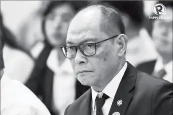  ?? (Angie de Silva/Rappler file photo) ?? Budget Secretary Benjamin Diokno has been required to appear before lawmakers on December 11, 2018, for questions on the 2019 budget.