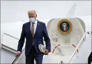  ?? PATRICK SEMANSKY - THE AP ?? President Joe Biden steps off Air Force One, Sept. 17, at Dover Air Force Base, Del. Biden is spending the weekend at his home in Rehoboth Beach, Del.