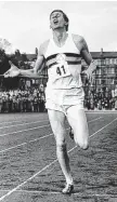  ?? Roger Bannister becomes the first man ever to break the four- minute mile. ??