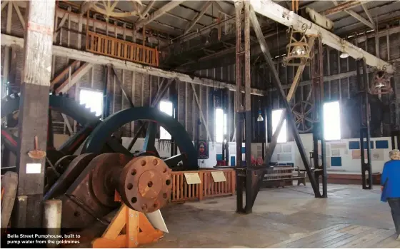  ??  ?? Bella Street Pumphouse, built to pump water from the goldmines