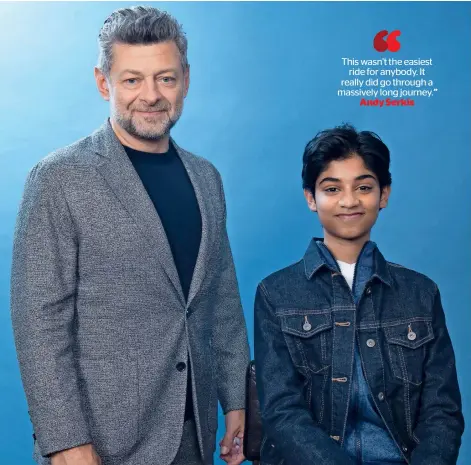  ??  ?? Actor and director of Mowgli, Andy Serkis is all praise for his co-star 14 year old Rohan Chand