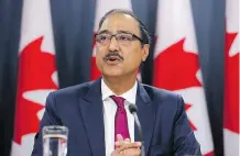  ?? PATRICK DOYLE/ THE CANADIAN PRESS ?? Natural Resources Minister Amarjeet Sohi says Trans Mountain’s constructi­on timeline hasn’t changed.