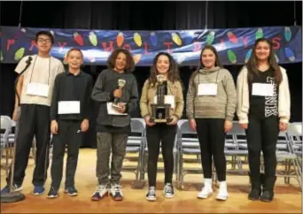  ??  ?? Norwood School held its annual Spelling Bee on Tuesday, Jan. 16. The six students pictured will move onto the District Spelling Bee which will be held on Saturday, Jan. 27, at Interboro High School at 10 a.m. Students pictured are Kennan Lu, third...