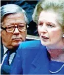  ??  ?? Tensions: Thatcher and Howe