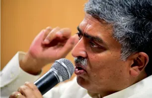  ?? AFP ?? Nandan Nilekani says he’s ‘come in to take the company forward and deal with its challenges’. —