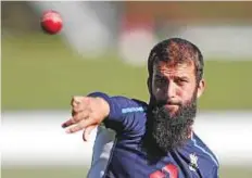  ?? Reuters ?? ■ Moeen Ali in action during a England training session at Hagley Oval in Christchur­ch on Wednesday.