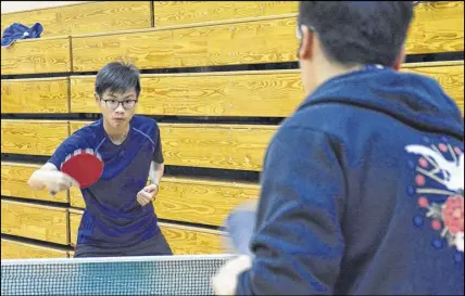  ?? COLIN CHISHOLM/SALTWIRE NETWORK ?? Table tennis isn’t just a fun game or a hobby for Anson Chan. It’s a sport he takes very seriously.