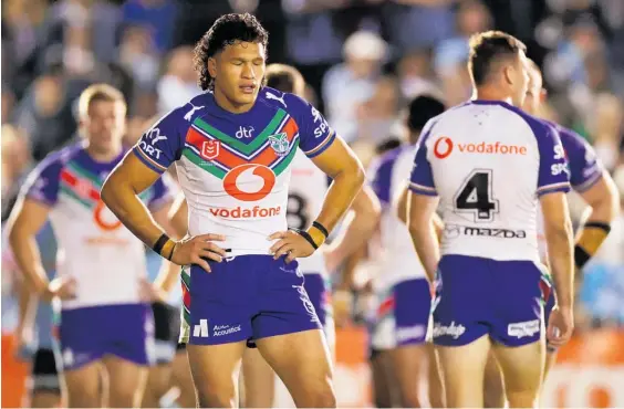  ?? Photo / Getty Images ?? Surely there is only so much dejection Dallin Watene-Zelezniak and the Warriors can take.
