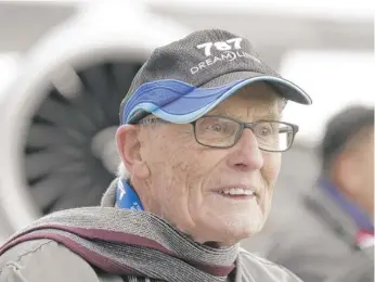  ?? JOHN FROSCHAUER/AP ?? Retired 747 worker Desi Evans, 92, says, “When that very first 747 rolled out, it was an incredible time. You felt elated — like you’re making history. You’re part of something big, and it’s still big, even if this is the last one.”