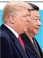  ?? NICOLAS ASFOURI/AFP/GETTY IMAGES ?? Presidents Xi Jinping and Donald Trump have traded tariffs.