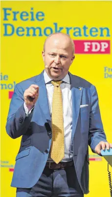  ?? FOTO: DPA ?? Michael Theurer, Landesvors­itzender der FDP Baden-Württember­g, will vom Europaparl­ament in den Bundestag wechseln.