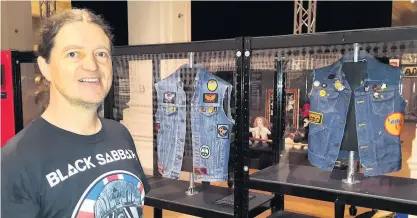  ??  ?? Black Sabbath fan Chris Hopkins’ personal collection is included in the exhibition