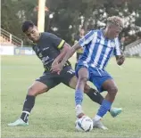  ?? FE ?? Acción de la jornada uno del torneo de la Liga Dominicana de Fútbol 2024.