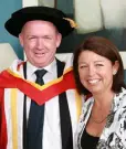  ??  ?? FAMILY: Ann Kidney with Declan when he received an honorary doctorate from the University of Limerick