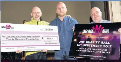  ??  ?? JOHN HARTSON was speaking at a media event for his charity foundation. Recent fundraisin­g events involving Brendan Rodgers, Martin O’Neill, Ally McCoist and Neil Lennon have helped the John Hartson Foundation hand over a £20,000 donation to the Les...