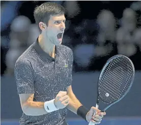  ?? AP ?? Nole. El serbio Djokovic venció a Isner en dos sets en Londres.