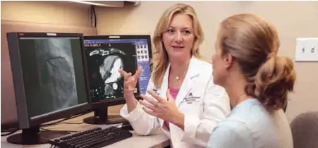  ??  ?? Dr. C. Jennifer Dankle practices at the University of Minnesota Physicians Heart at Fairview in Minneapoli­s, which launched a congestive-heart failure clinic in 2003 that has reduced repeat hospital visits by 67%.