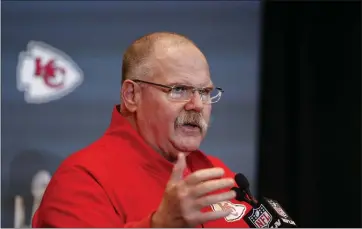  ?? BRYNN ANDERSON — THE ASSOCIATED PRESS ?? Kansas City Chiefs head coach Andy Reid has done everything in his career expect win a Super Bowl. Some believe he needs to do that to solidify is place in Canton.