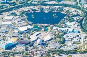  ?? JONATHAN MICHAEL SALAZAR/COURTESY PHOTO ?? Pilot Jonathan Michael Salazar flew over Walt Disney World in early May and took photos of the empty resort after the long shutdown due to the coronaviru­s pandemic.