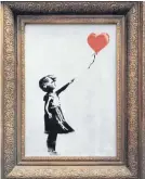  ??  ?? Das Bild „Girl with Ballon“des Künstlers Banksy gibt es so nicht mehr.