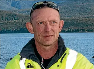  ?? BARRY HARCOURT ?? Te Anau volunteer Fire Brigade Chief Fire Officer Graeme Moffat and the Brigade have a scheme to help New Zealand firefighte­rs who are suffering after all the ever increasing­ly traumatic incidents they attend.