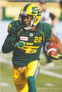  ?? IAN KUCERAK ?? Eskimos kick returner Christion Jones harbours no hard feelings toward his former teammates and coaches in Saskatchew­an.