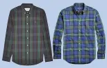  ??  ?? TARTAN SHIRTS: Consider an undershirt or overcoat (depending on the weather) to break up the complex pattern