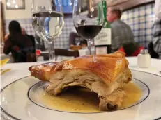  ?? Jess Fleming/St. Paul Pioneer Press ?? ■
Suckling pig at Restaurant­e Botin in Madrid, Spain.