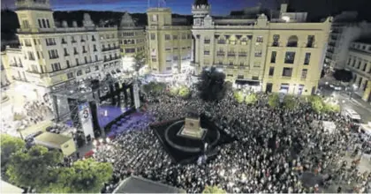  ??  ?? Imagen del escenario que albergó la actuación de Ballet Flamenco de Andalucía.