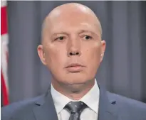  ??  ?? Australian Home Affairs Minister Peter Dutton.