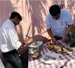  ??  ?? 3 The Osteria Bacchus pop and son prepare lunch
3