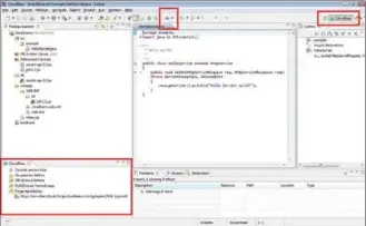  ??  ?? Figure 6: CloudBees Eclipse plug-in/perspectiv­e